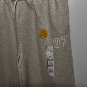 Beige Sweatpants with 97 Print
